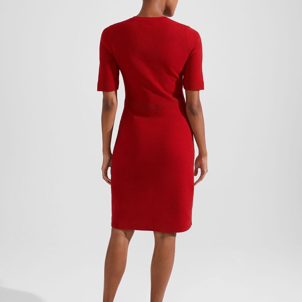 Hobbs London Noa Knitted Dress with Gold Button Detail – Size 10 - Picture 4 of 10